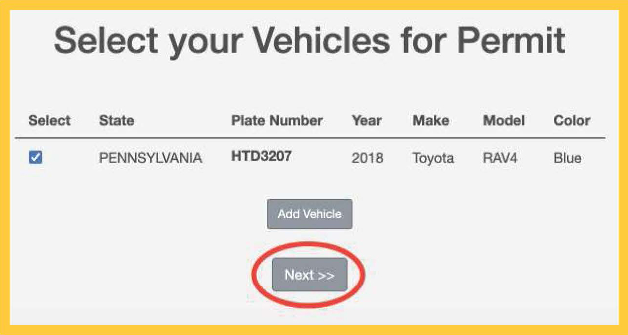 Purchasing a Permit for a Previously Registered Vehicle Kutztown